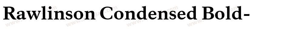 Rawlinson Condensed Bold字体转换